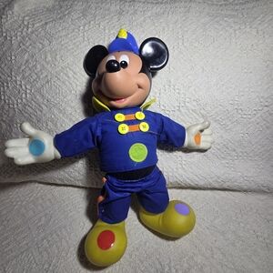 VINTAGE 1980s Mattel Mickey's Fun Time Doll BandlColorful Mickey Mouse Plush Toy